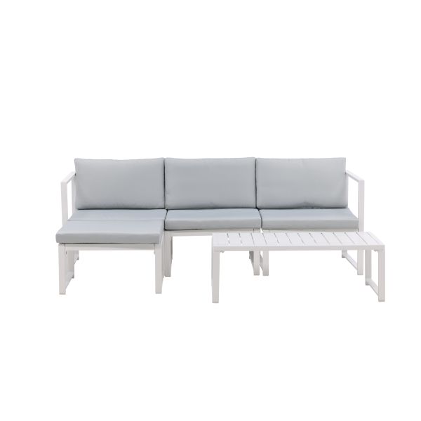 Venture Home Salvador 9555-400 Loungeset soffa bord grått/vitt