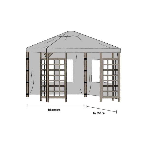 Brafab 1095-7 Sidovägg för paviljong