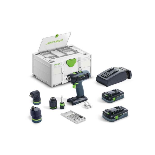 Festool T 18+3 HPC 4,0 I-Set Skruvdragare med batteri och laddare