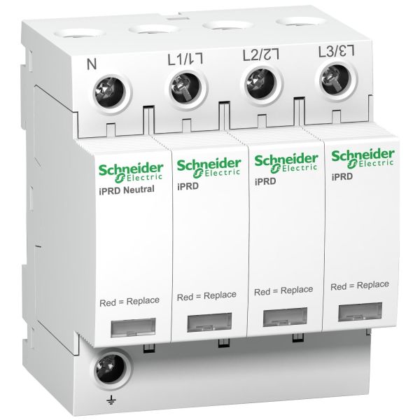Schneider Electric A9L08601 Överspänningsskydd Typ 2+3 3 P+N 4 moduler