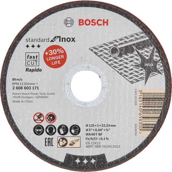 Bosch Standard for Inox Kapskiva 125x1mm 1-pack