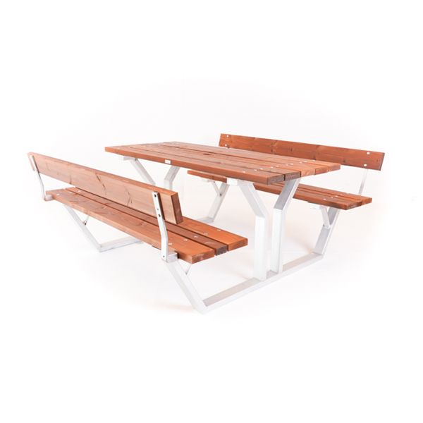 Eden Wood Nova EW 50917-6 Picknickbord med ryggstöd Brun