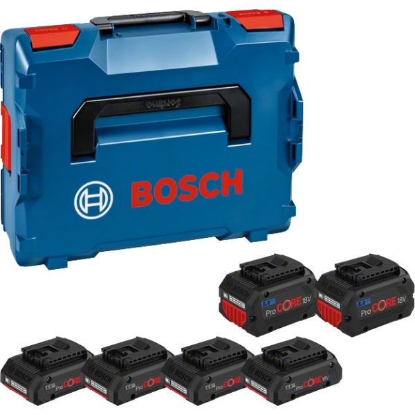 Bosch 4x 18V 4,0Ah + 2x 8,0Ah ProCORE Batteripaket 4,0 Ah 8,0 Ah