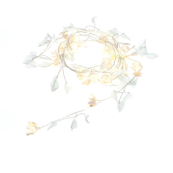 Konstsmide 3293-503 Ljusslinga blommor Klara och vita