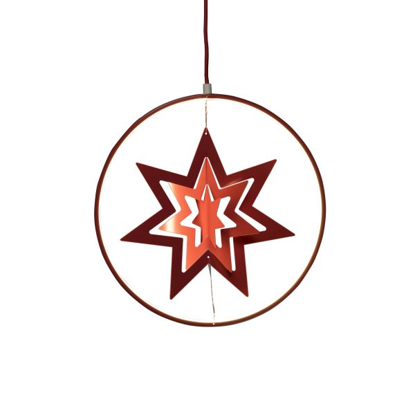 Konstsmide 3547-550 Metalldekoration stjärnor hängande Röda