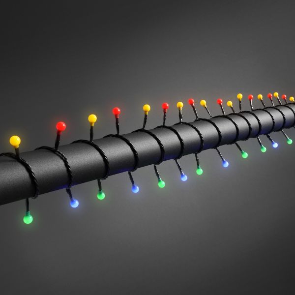 Konstsmide 3695-507 Ljusslinga färgade cherry svart kabel 12.72 m
