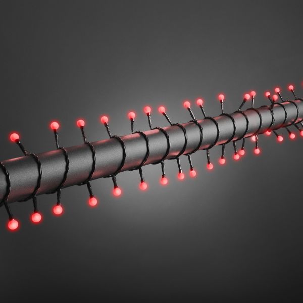 Konstsmide 3695-557 Ljusslinga röda cherry svart kabel 12.72 m