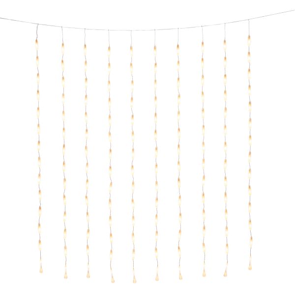 Konstsmide 4051-803 Ljusslinga gardin av droppar amber 140×120 cm