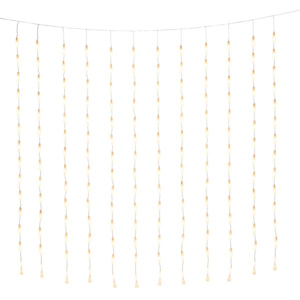 Konstsmide 4052-803 Ljusslinga gardin av droppar amber 200×200 cm