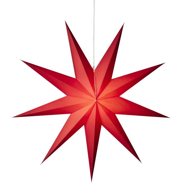 Konstsmide 5926-550 Julstjärna papper röd 115 cm
