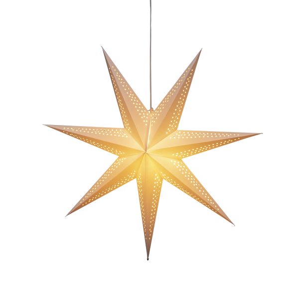 Konstsmide 5931-200 Julstjärna papper 78 cm perforerad dekorerad Vit