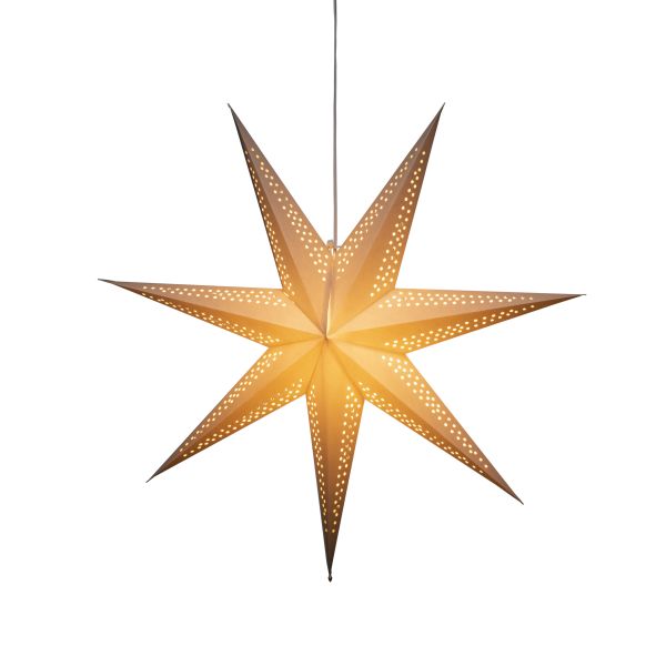 Konstsmide 5931-310 Julstjärna papper 78 cm perforerad dekorerad Grå