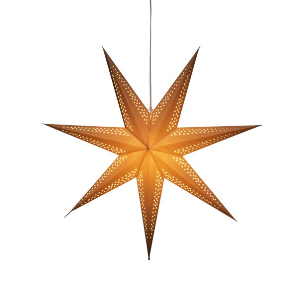 Konstsmide 5931-600 Julstjärna papper 78 cm perforerad dekorerad Brun