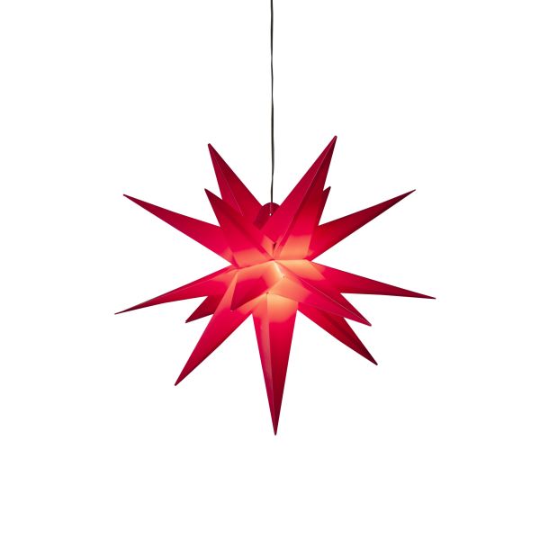 Konstsmide 5970-550 Julstjärna plast 3D röd 60 cm