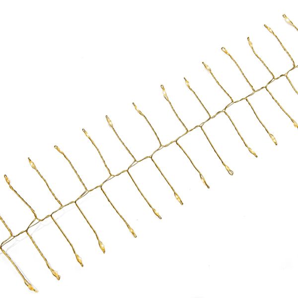 Konstsmide 6339-880 Ljusslinga cluster amber micro-LED 2 m Guldfärgad kabel