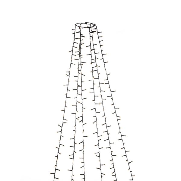 Konstsmide 6650-130 Julgransslinga frost svart kabel 2.4 m Varmvit