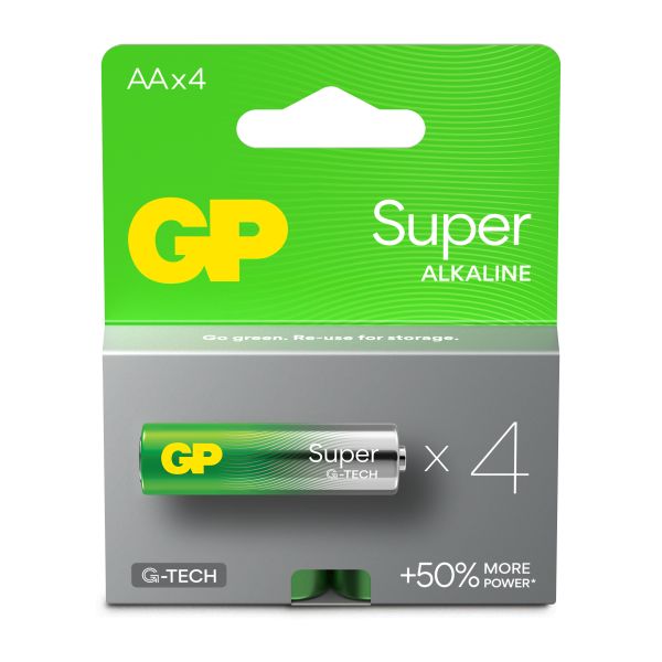 GP Batteries Super Alkaline 15A/LR6 Batteri alkaliskt AA 4-pack