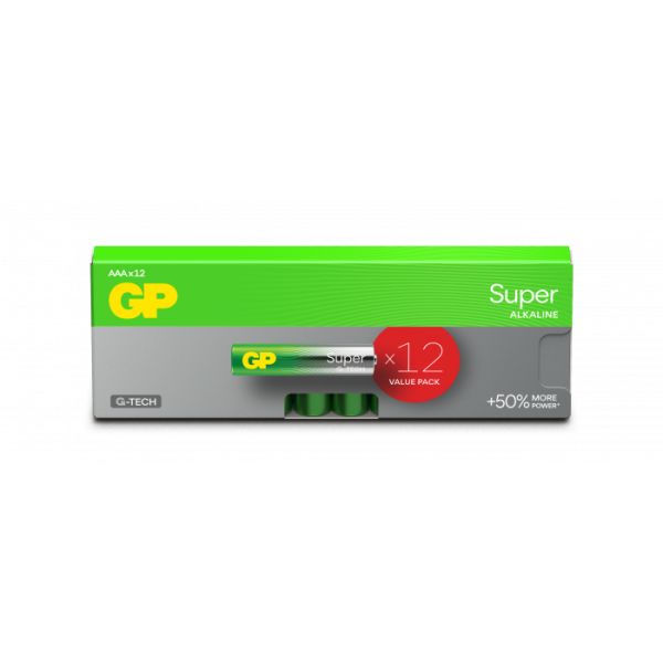 GP Batteries Super Alkaline 24A/LR03 Batteri alkaliskt AAA 12-pack
