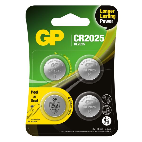 GP Batteries CR2025 Knappcell litium 3 V 4-pack