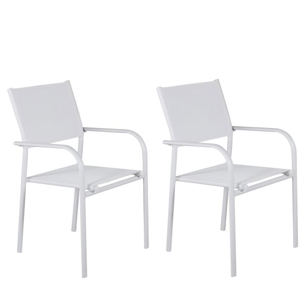 Venture Home Santorini 9290-400 Karmstol 2-pack Vit