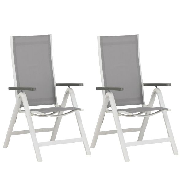 Venture Home Albany 1562-400 Karmstol 2-pack Vit/Grå