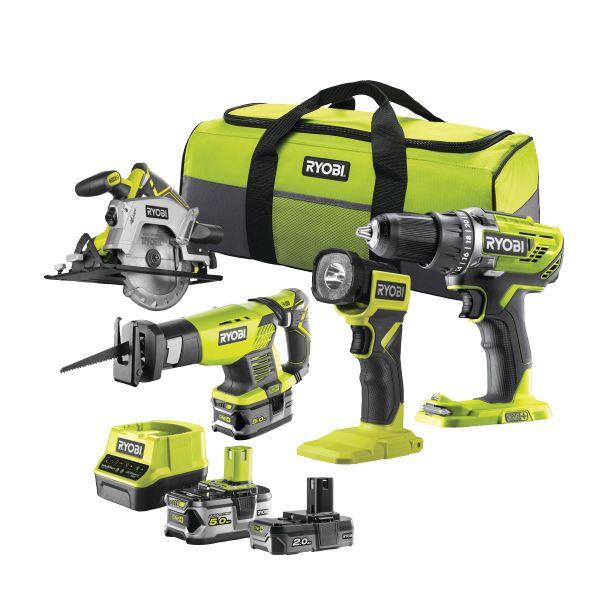 Ryobi RCK184-252S Hantverkarkit med batteri och laddare