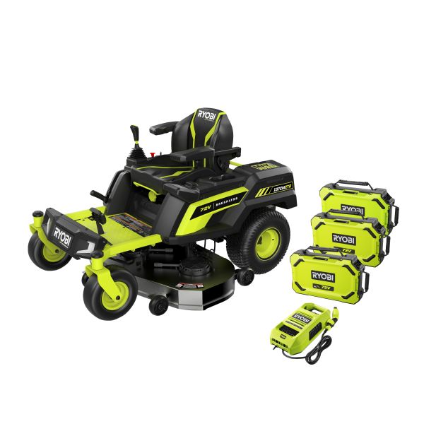 Ryobi RY72ZTRX137-310 Åkgräsklippare 72V med laddare