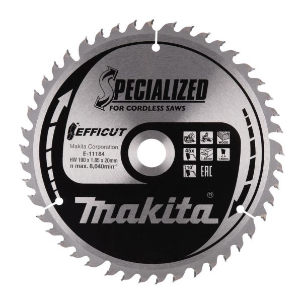 Makita E-11184 Sågklinga 190×20 mm 45T