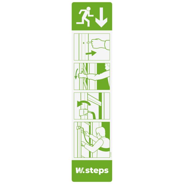 W.steps WURS IS-SE Instruktionsskylt