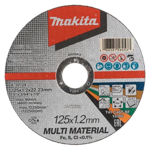 Makita E-10724 Kapskiva 125×22,23×1,2 mm