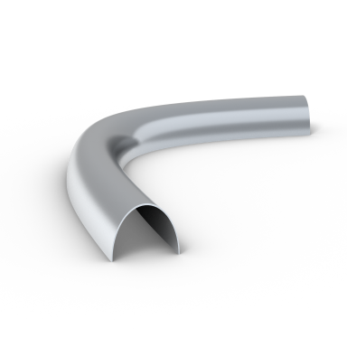 PM FLEX 0666913 Kaapelisuojus teräs, käyrä