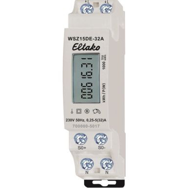Eltako WSZ15DE-32A Energiamittari 1-vaihe, 32 A, mid, 40-57,5 Hz, IP50