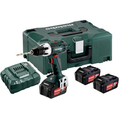 Metabo BS 18 LT SET Skruemaskine med 3 stk 4,0 Ah batterier og oplader