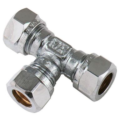 Vatette FG037040520 T-liitin 90°, kromi, pelkistetty