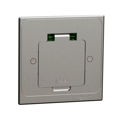 Schneider Electric Unica System+ Gulvuttak metall, jordet