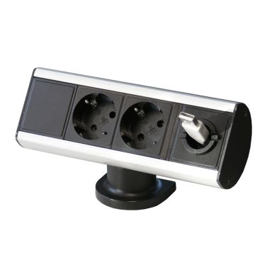 Kondator Axessline Desk Uttakslist 2 uttak, jordet