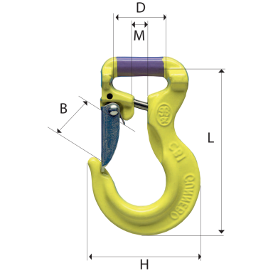 Gunnebo RH-3-10 Silmukkakoukku Luokka 10