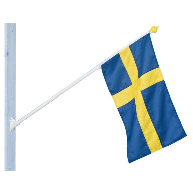 Formenta 150100 Flaggset svensk, med rör, väggfäste, löpring, gul knopp