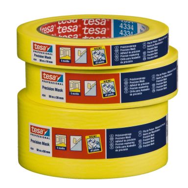 Tesa Precision Mask 4334 Maskeringstape til indendørs brug, gul