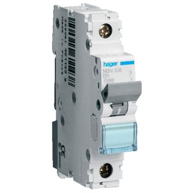 Hager MCN106 Miniatyrbryter 1-polet, 6 kA, C-karakteristikk