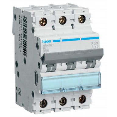 Hager NCN363 Automaattisulake 3-napainen, 10kA, C-käyrä