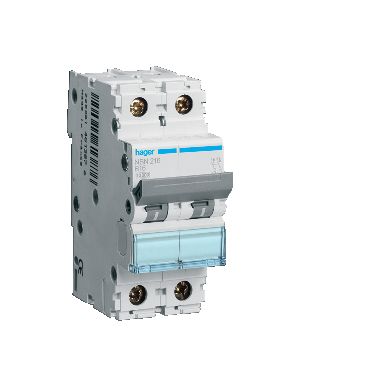 Hager MBN225 Miniatyrbryter 2-polet, 6 kA, B-karakteristikk