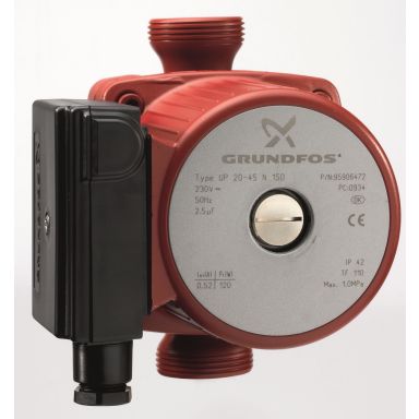 Grundfos UP 20-15 N 150 Tappevannspumpe uten koblinger
