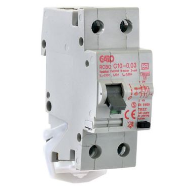 Garo RCBO GS B10A 2P Personskyddsautomat 2-polig, B-karakteristik
