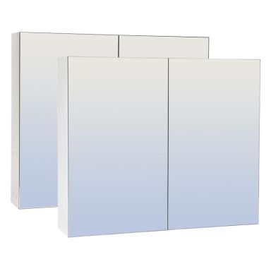 Skånebeslag Skåform Mirro 4 Baderomsskap 650 x 550 x 140 mm, svart forkant