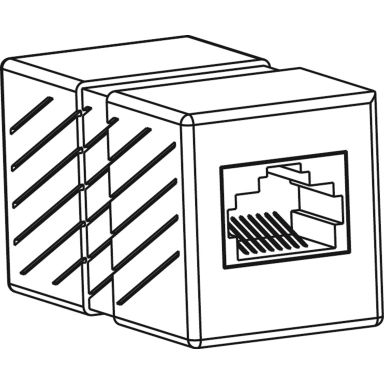 Frico SIRECJ6 Skjøtestykke for RJ12 (6p/6c)
