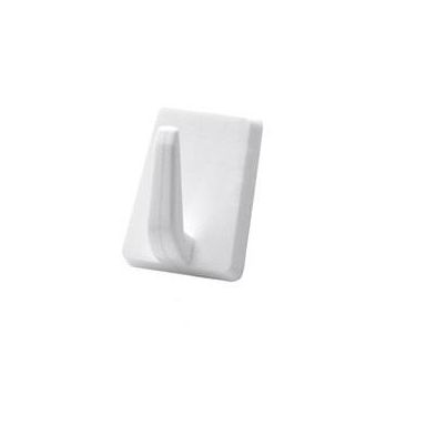 Habo 45880 Klesknagg selvheftende, hvit plast, 4-pakning