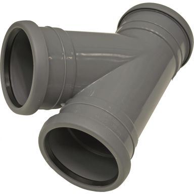 Pipelife 172007 Grenrör med 3 muffar, 45°