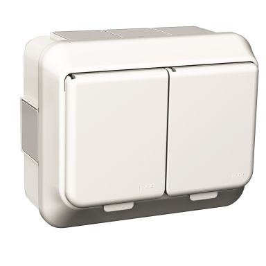 Schneider Electric Exxact Primo WDE003290 Stikkontakt 2-veis, antrasitt, IP44