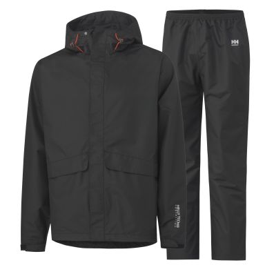Helly Hansen Workwear Waterloo Regnsett svart, vind- og vanntett
